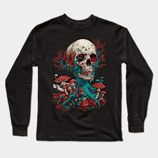 Skull and mushrooms. Long Sleeve T-Shirt